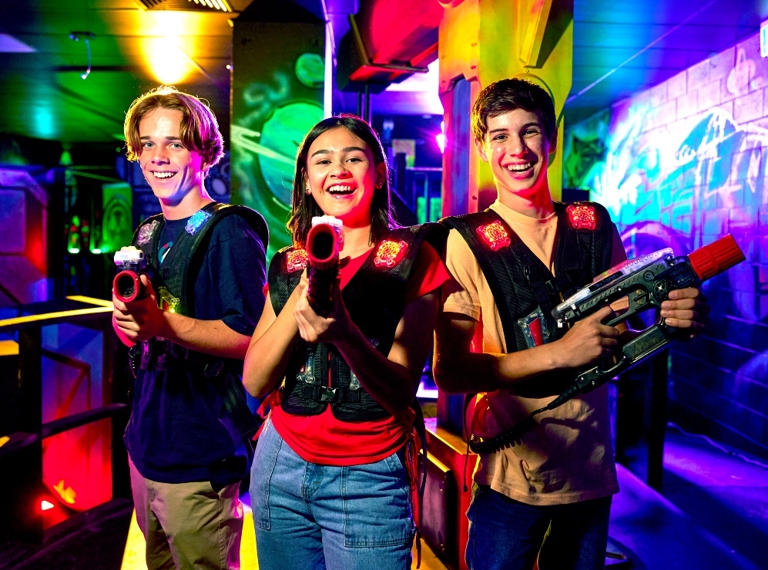 Bowling and laser tag discount