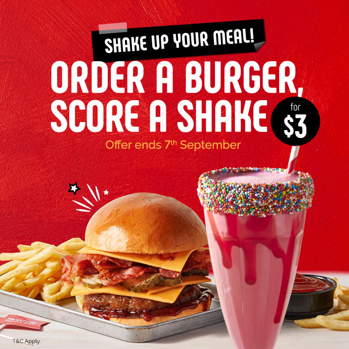 Order a burger, get a shake for $3