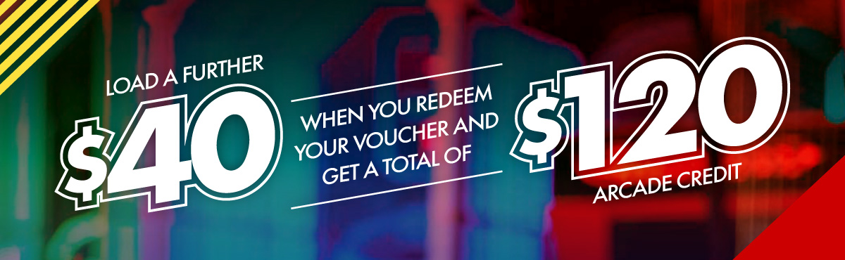Pay $40 get $120 game credits with the $20 voucher!